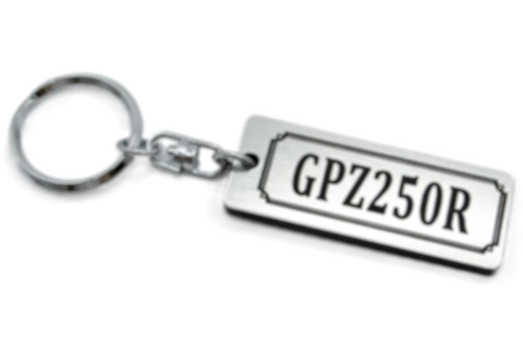 GPZ250R Double Ring Acrylic Original Keychain for Exterior Custom and Accessories A-737-2 Silver/Black Muffler, Handlebars, Parts, Mirrors, Parts,
