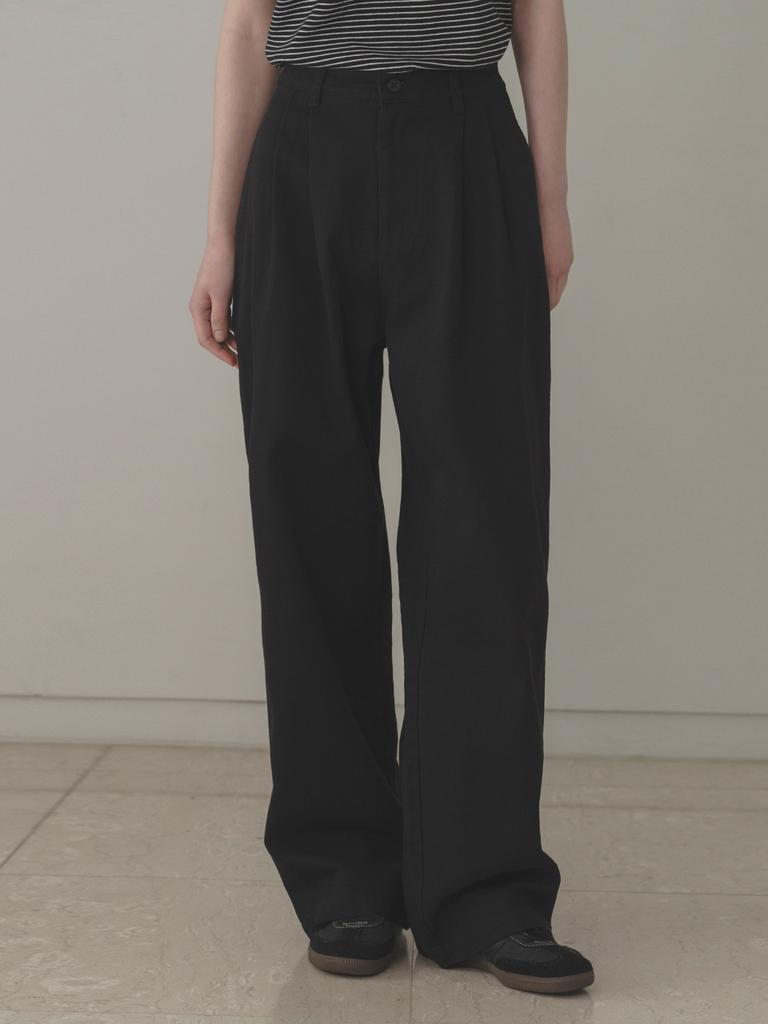 Deomiteun Savory Cotton Pants (Black)