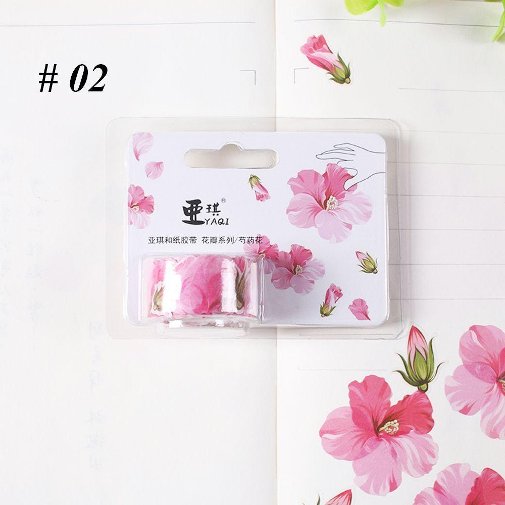 200PCS DIY Stylish Decorative Sticky Paper Scrapbooking Flower Petals Tape Masking Tape