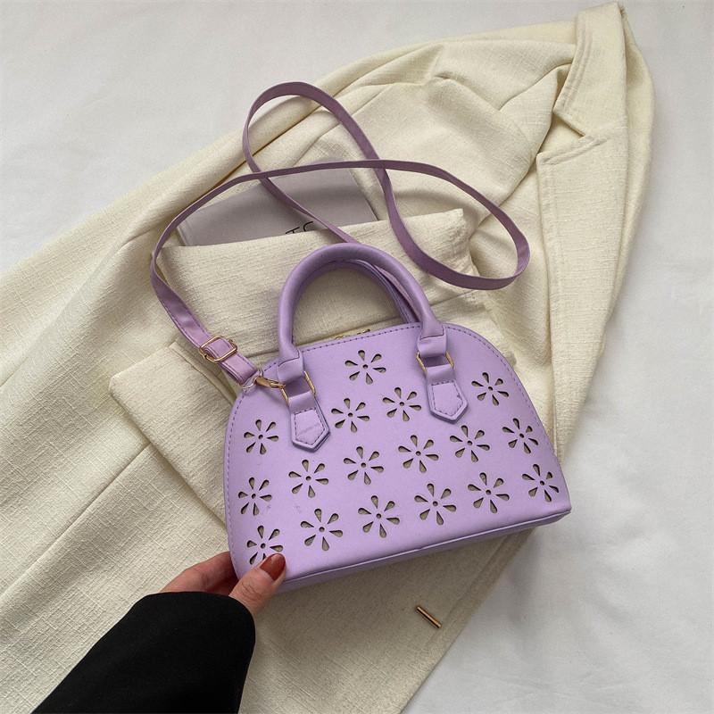 Stylish Shell Bag For Casual Commuting Chic Pu Handbag Available In Black Pink Orange Purple Green