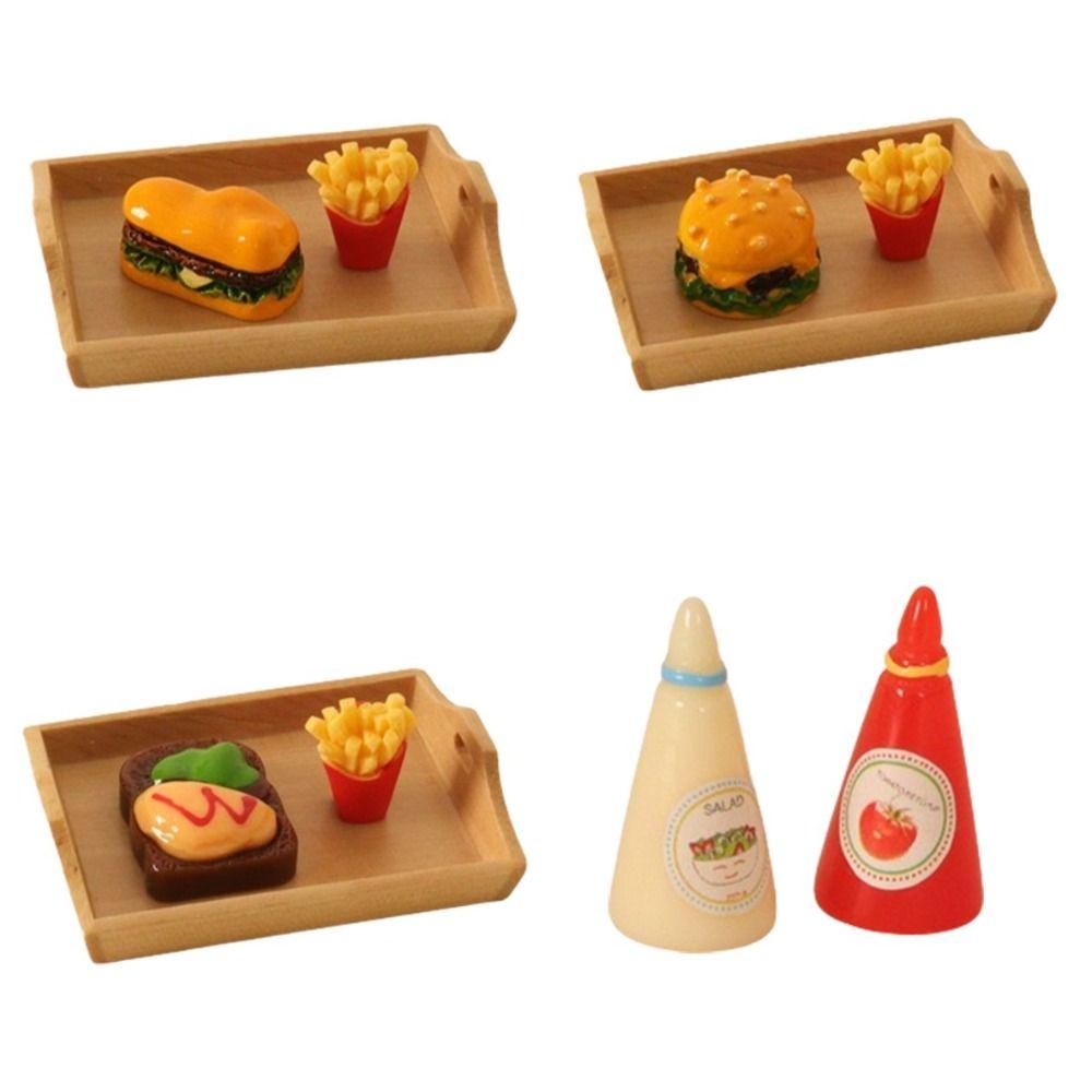 

Lovely Miniature Burger Fashion Dollhouse Mini Fries Cute Girl Gift