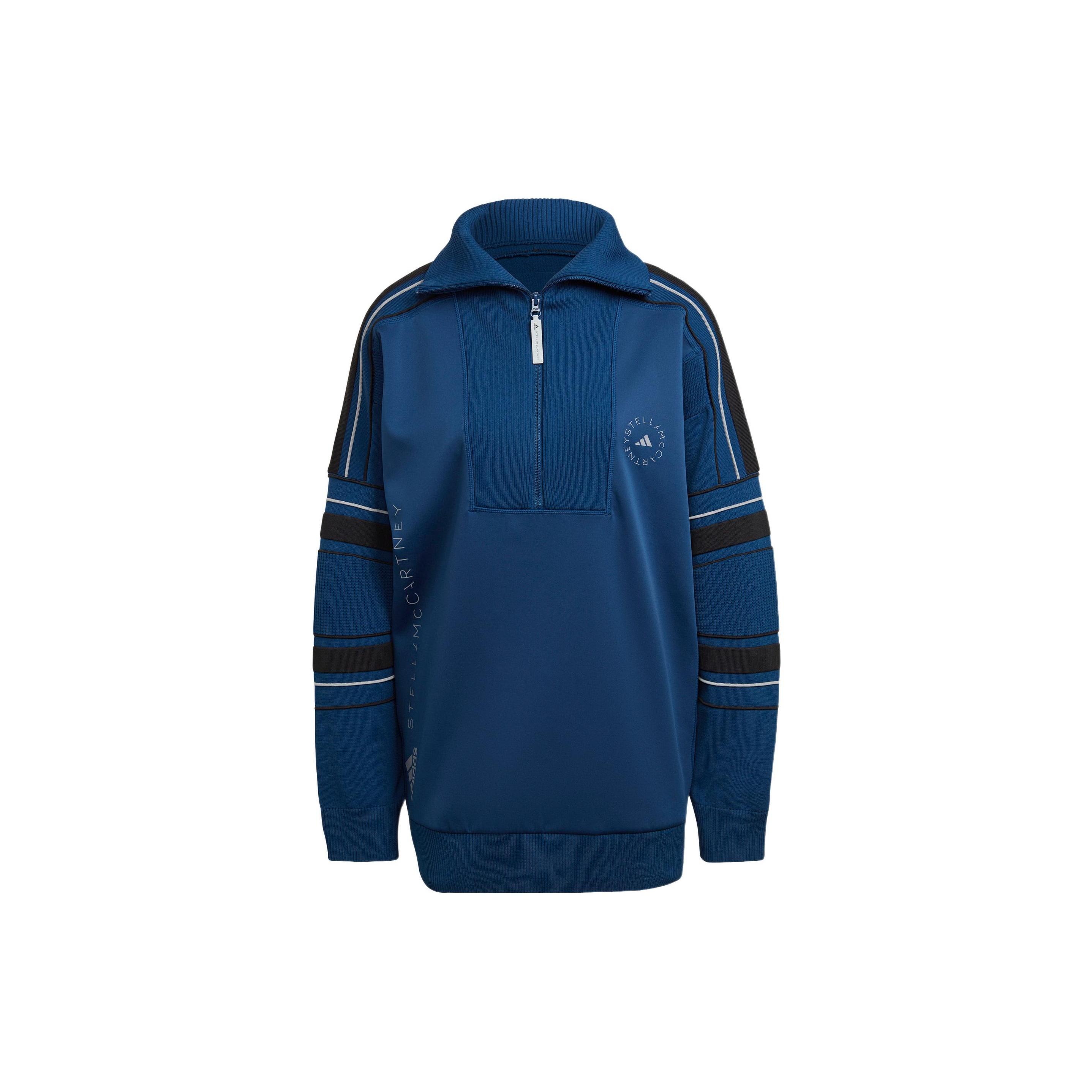 (WMNS) adidas by Stella McCartney Knit Mix Pullover Blue Women s HG1264 L