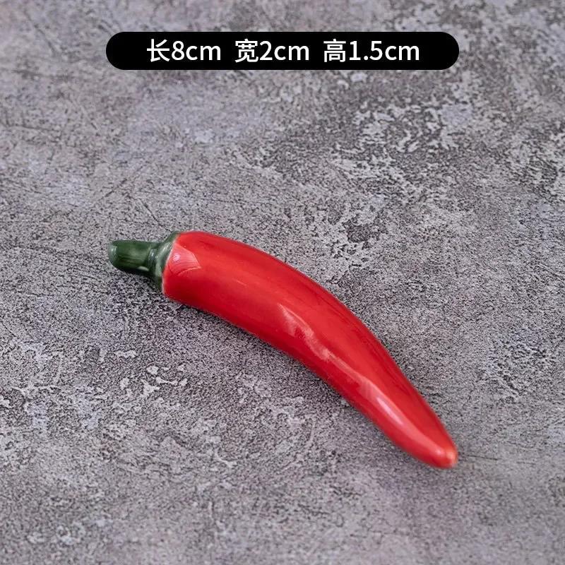 

Ceramic Chopstick Holder Japanese Style Mushroom Chili Vegetable Chop Stick Racks Kitchen Decorative Spoon Fork Rest Tableware