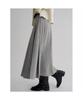 8SECONDS Belted Herringbone Skirt Gray