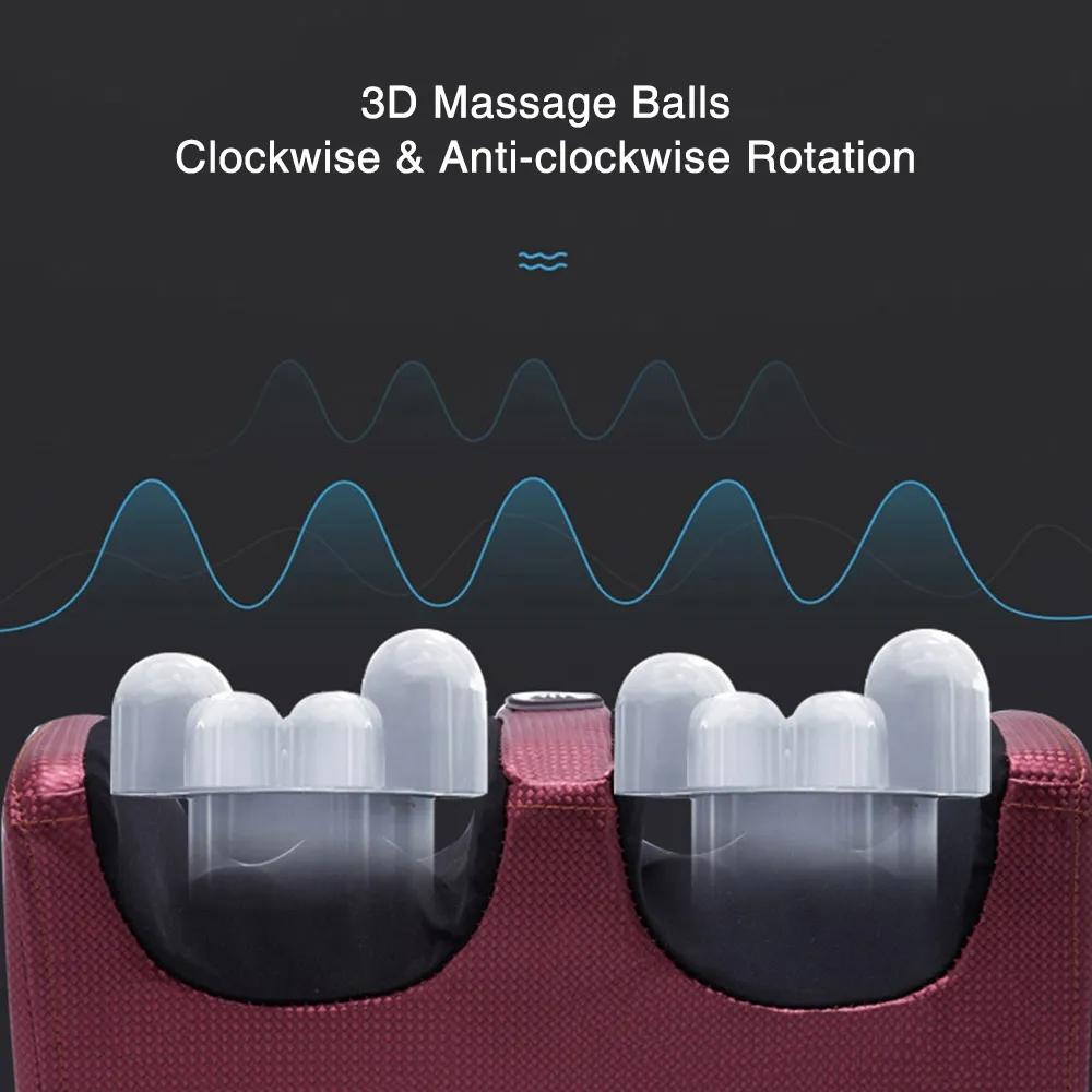 Electric Foot Massager Health Roller Vibrator Remote Control Heating Therapy Kneading Calf Muscle Relief Fatigue Relaxtion Body
