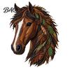 Artistic Fabric Applique Set Floral Horse Patchwork Kit, DIY Diy Kit Sewing for Adults, Handmade Wall Decor Decorative Collage