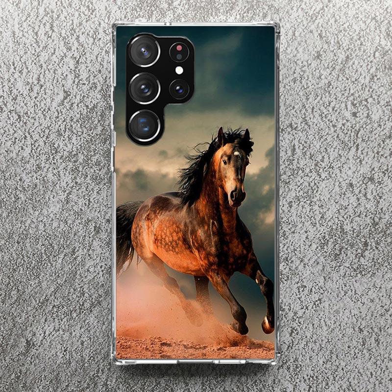 Horse Great Beauty Galloping Phone Case For Samsung Galaxy S25 S24 S23 Ultra S22 Plus S21 S20 FE S10 + S25Ultra S24U Soft Cover