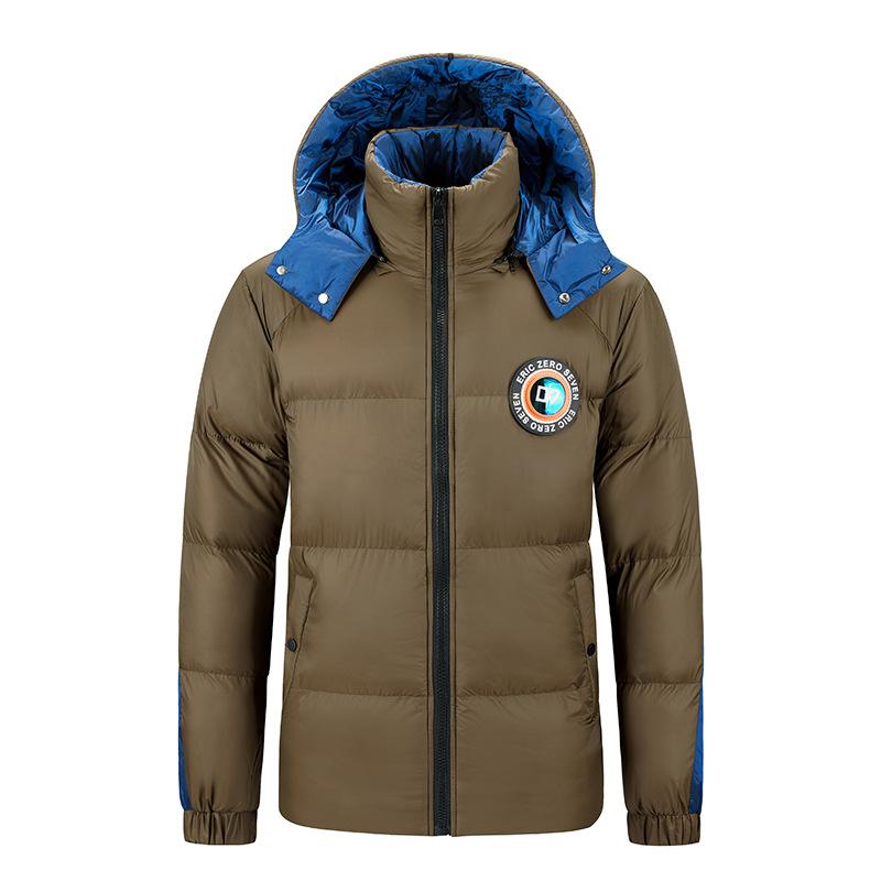New winter men's casual warm  clothes, piled and thickened multi-bag removable hat  jackets and  clothes.