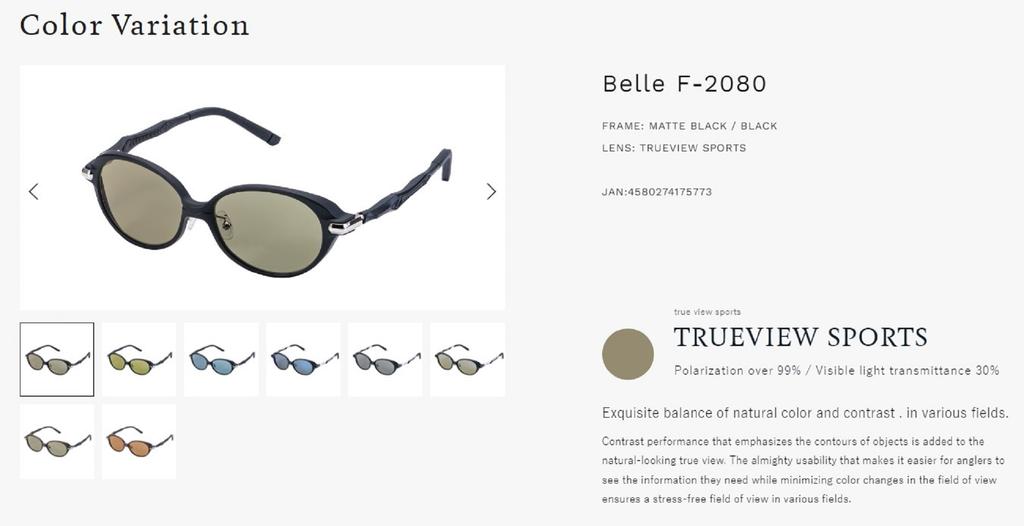 Zeque Polarised Fishing Sunglasses Belle F-2080 Matte Black TVS (5773)