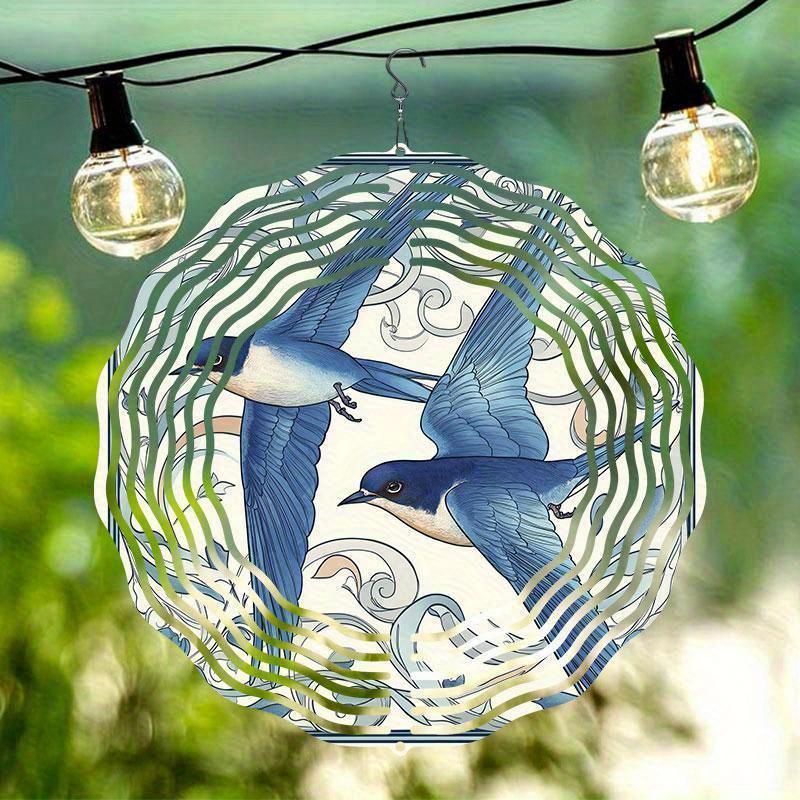 10 Inch Hanging Wind Spinner with 360 Degree Hook for Balcony Garden Decor Spring Summer Outdoor Decoration