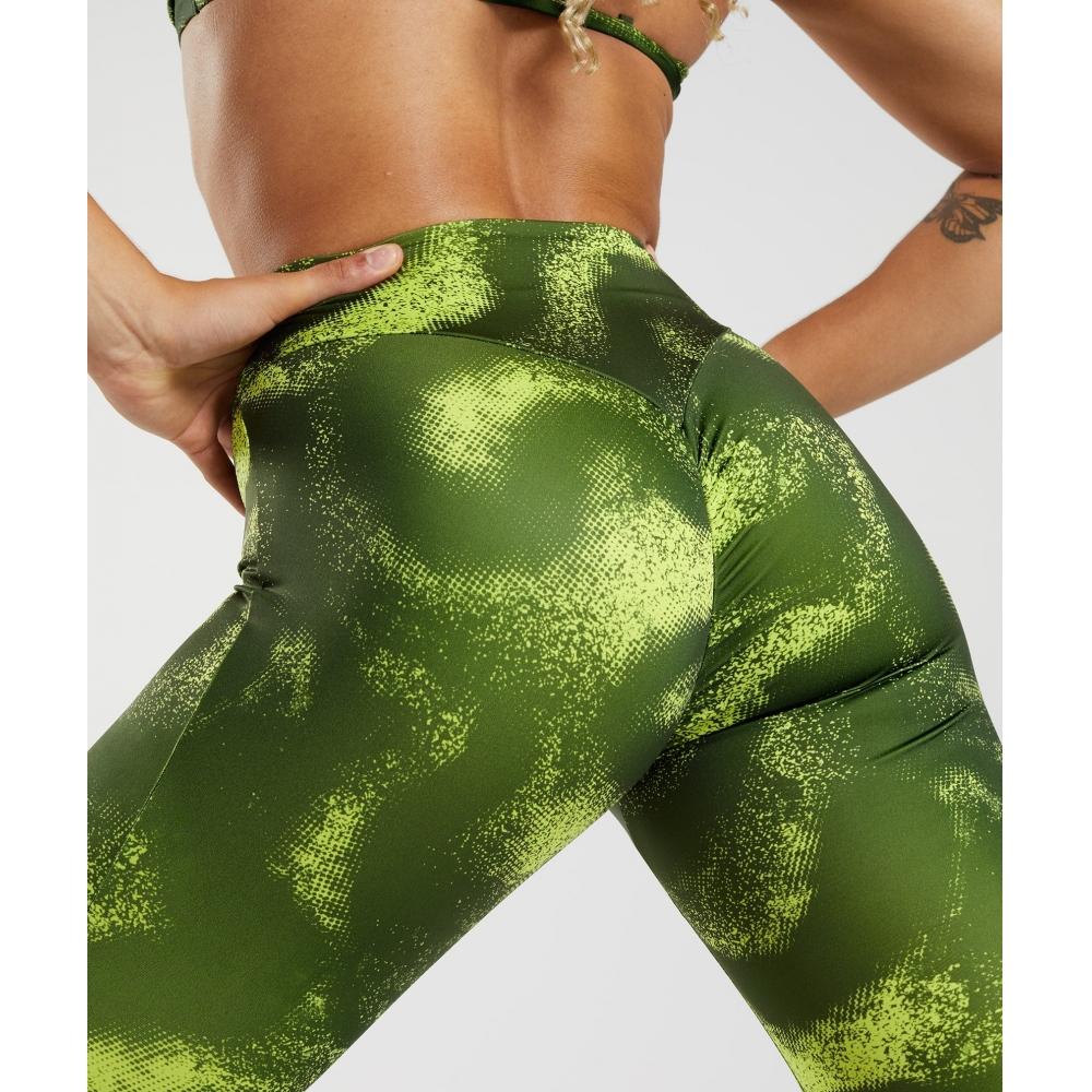 Gymshark Gs Power Regular legginGs Moss Olive Print B4a6q Ebsy