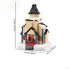 2 Pieces Lighted Christmas Village Figurines Tabletop Decorations House Sculptures for