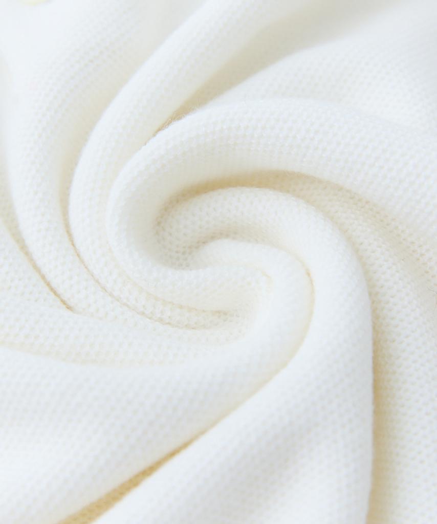 VERNO 26Ss Waffle Polo Knit White
