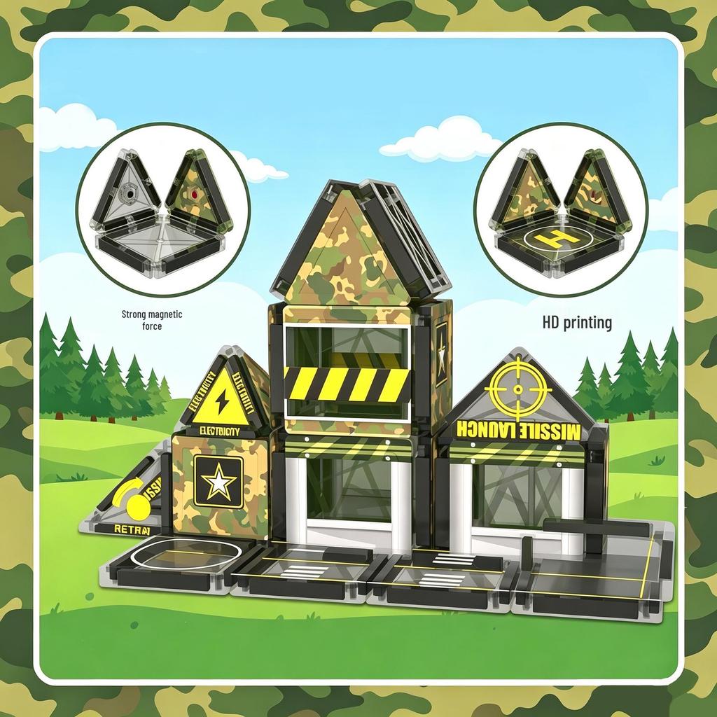 Portable Magnetic Camouflage Educational Toy Set for Children