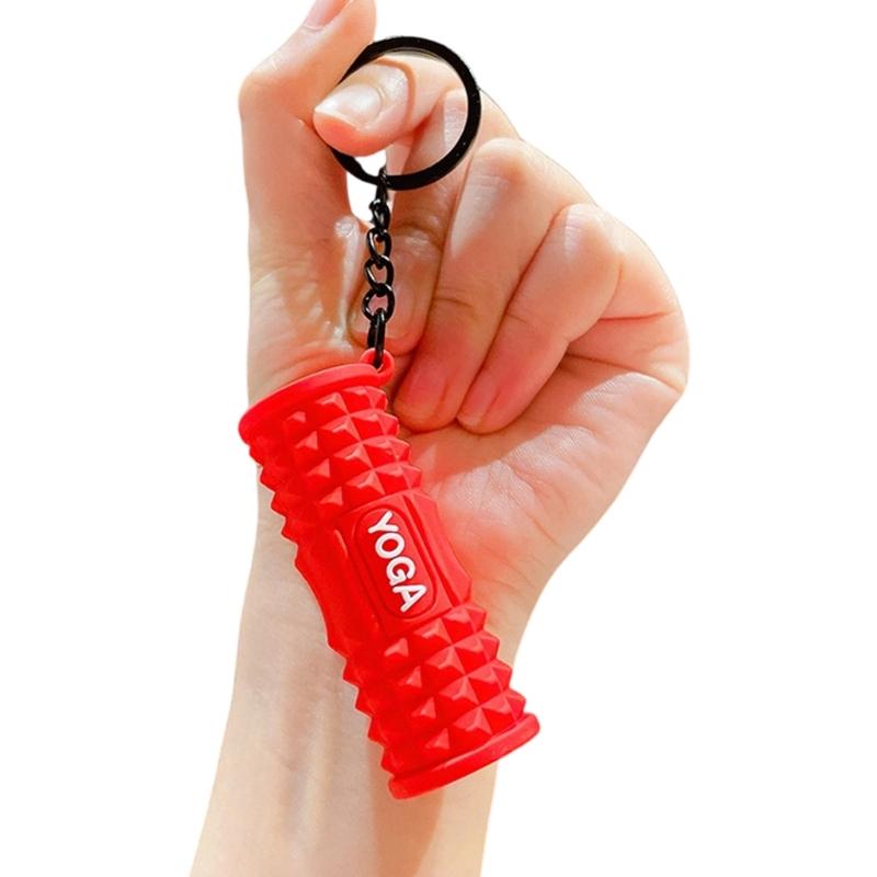 Mini Yoga Schaumstoffrolle Schlüsselanhänger Für Fitnessstudio-Enthusiasten Und Yoga-Liebhaber Robustes PVC-Material Yoga Ausrüstungszubehör