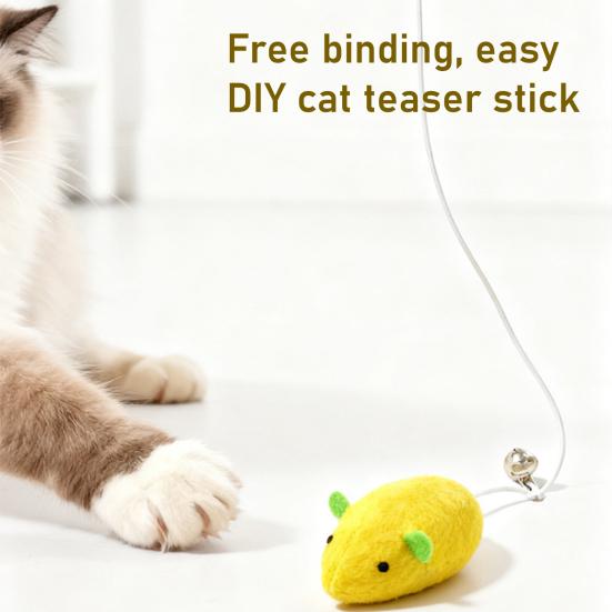 5Pcs Lemon Mouse Cat Toys Catnip Filled Cute Mouse Plush Cat Chew Toy Kitten