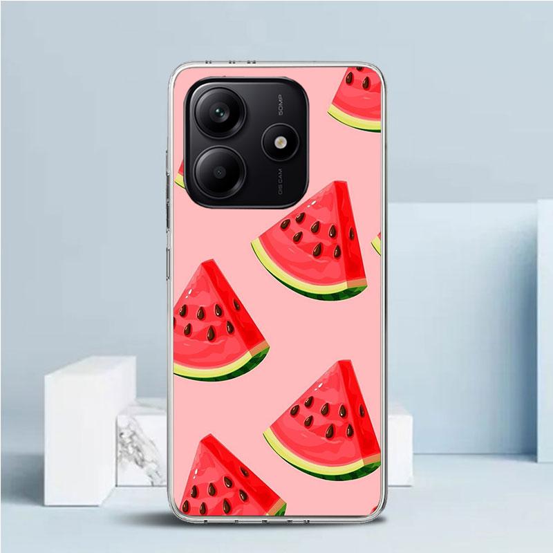Watermelon Summer Fruit Phone Case For Xiaomi Redmi Note 15 14 14S 13 12S 12 Pro Plus 11S 11 11T 11E 10S 10 + Soft TPU Back Cove