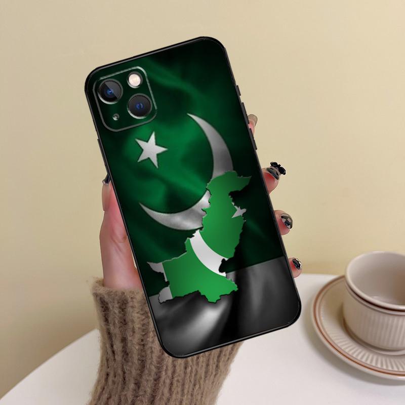 

Pakistan Flag Banner Phone Case For iPhone 16 Pro Max 14 13 12 11 15 17 Pro Max mini Plus 16e 17 Air Cover Funda iPhone 16 Pro