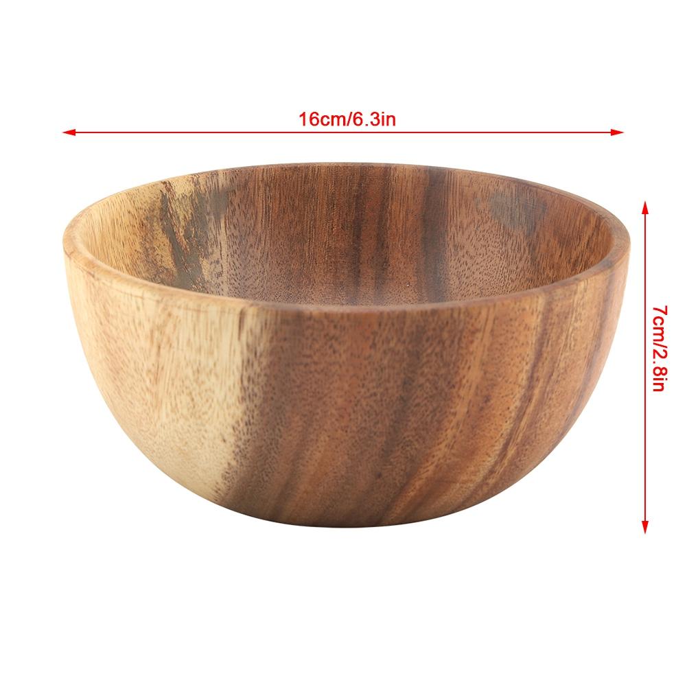 Wooden Salad Bowl Solid Acacia Wood Bowls for Salad Soup Rice Home Kitchen Utensils