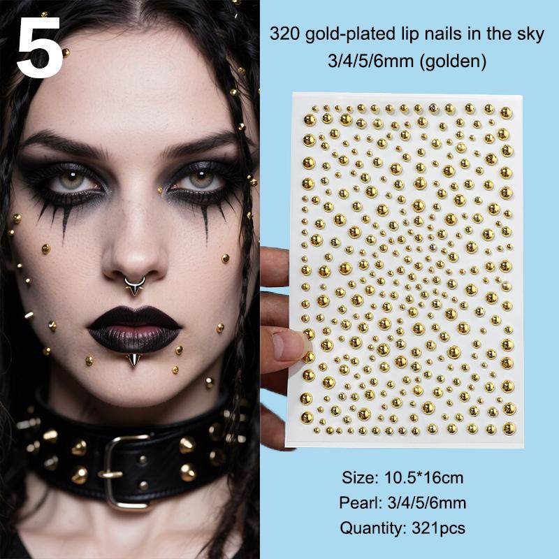 Fake Eyebrow Piercing Fake Lip Labret Studs Stick On Fake Nose Stud Facial Piercing Adhesive Face Jewelry Non Piercing Skin