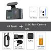 Front 4K And Rear 2.5K Dash Cam Built In WIFI GPS Dual Lens Mini CAR DVR 24H Parking Monitor Black Box Room Camera Night Vision
