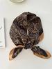 New Small Square Scarf Simple High-end Cashew Flower Waist Silk Scarf Women's High-end Fashion Versatile Belt Accessories