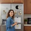 Christmas Calendar Countdown 30 Days Magnet Advent Moon Shape Rotatable Wheel Magnets Refrigerator For Various Holiday
