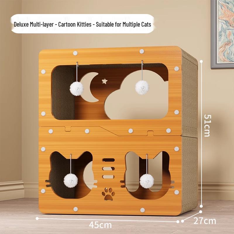 Durable Cat Scratching Board & Bed: All-Season, Anti-Scratch Sofa for Cats
