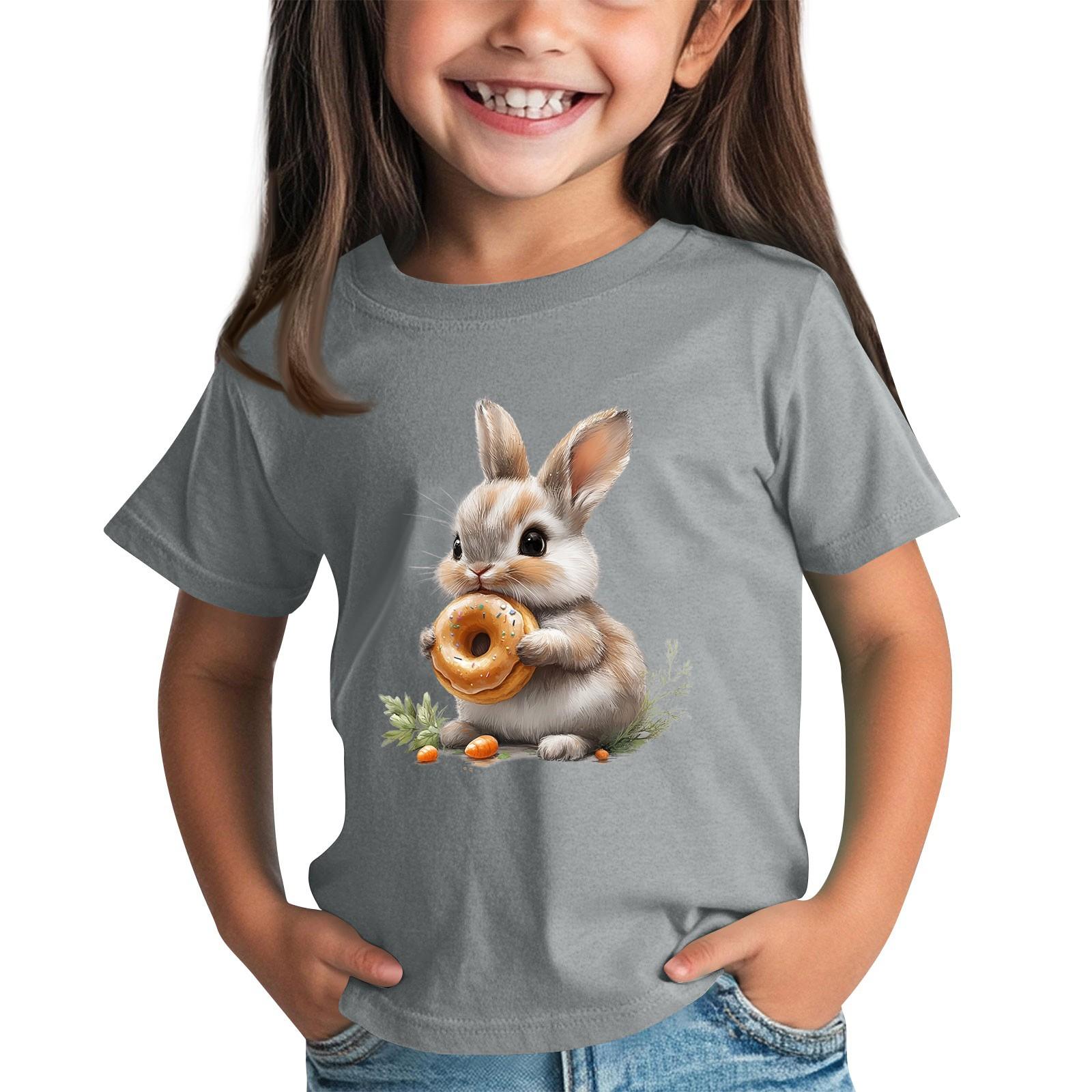 

Детская футболка с коротким рукавом и принтом животных, повседневный топ 160