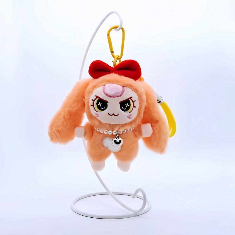 15cm Kawaii Elf Rabbit Keychain Plush Toys Long Ear Bunny Backpack Pendants Bag Accesseries for Women Girls Birthday Gifts