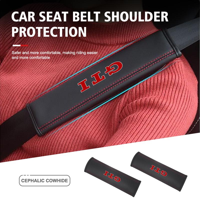 QEJMX1 For Volkswagen VW Car Seat Belt Shoulder Cover Protection Pads Accessor Golf 4 5 6 7 GTI Tiguan Passat B5 B6 B7 CC Jetta MK5