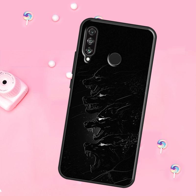 wolf art black For Huawei Nova 12i 7i 8i 11i 12s Y73 Y70 Y90 Y60 Y72 Y61 Y91 9 10 SE P30 Pro P40 Lite Case