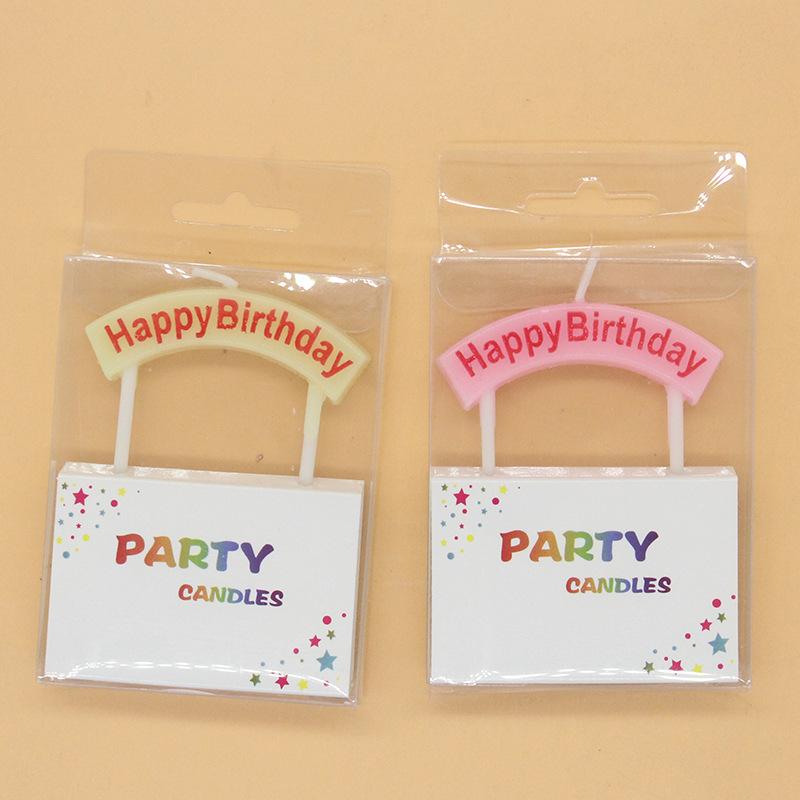Ins Style Arch Letters Happy Birthday Candle Party Arch Banner Happy Birthday Candle