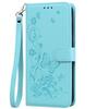Elegant Butterfly Floral Flip Leather Phone Case for OPPO Reno15 5G Long Shoulder Strap Wrist Lanyard Cover