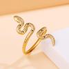Retro Punk Snake Design Adjustable Stainless Steel Ring