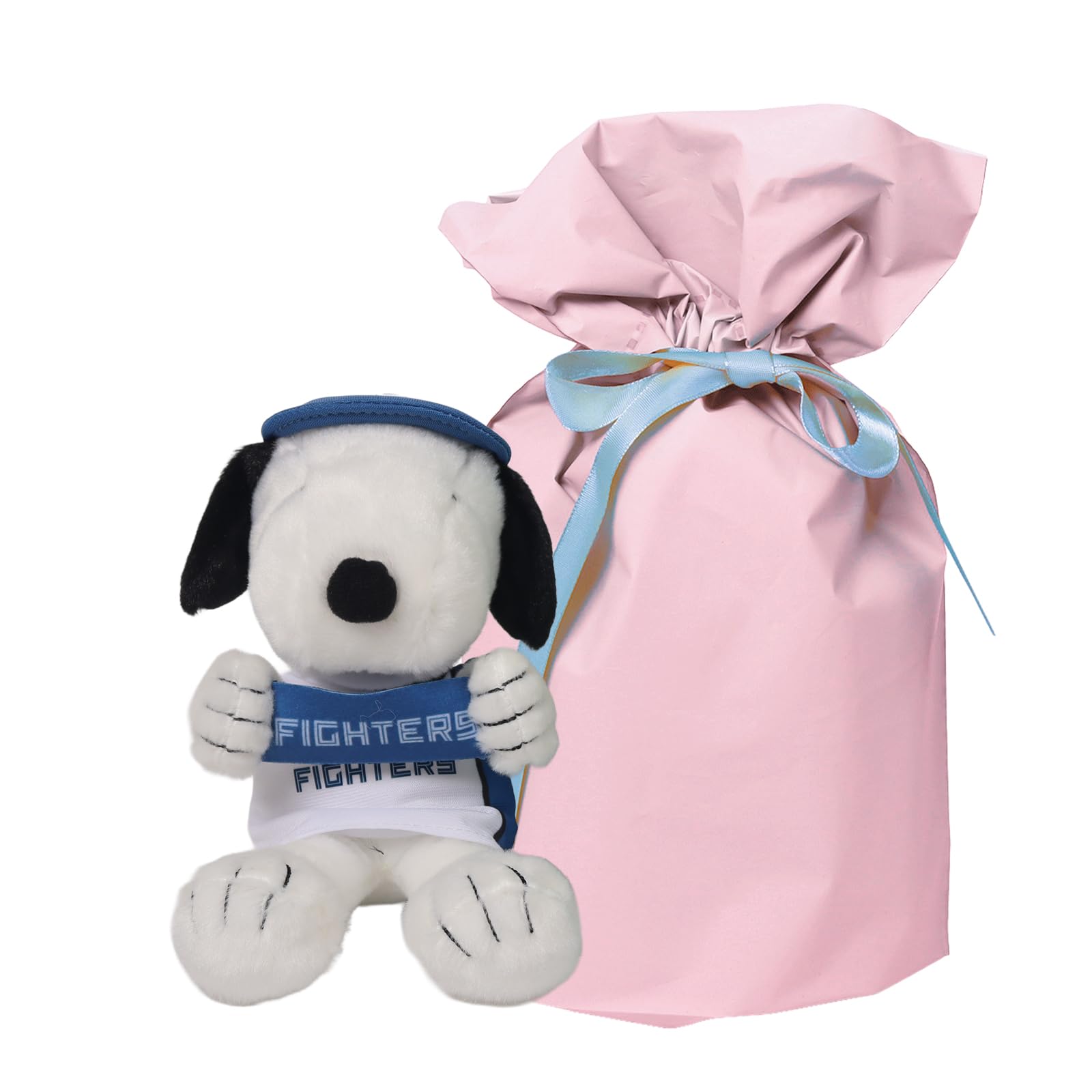 

Yoshitoku Snoopy Plush Strap total Official Licensed Product of the Hokkaido Fighters of the 12 professional baseball Comes in a gift bag Pink color