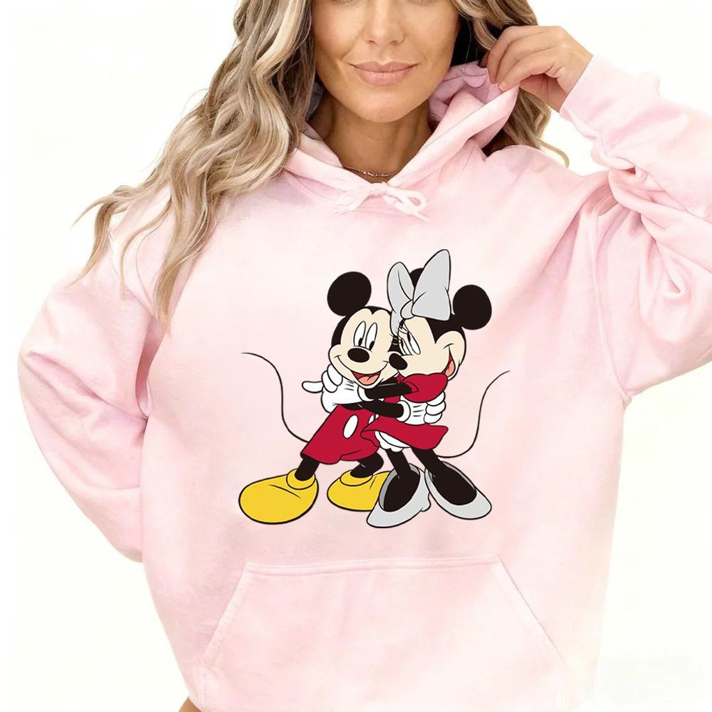 Disney Parent-child Mickey Minnie Fashion Hoodie Disney Element Pattern Printing Casual Daily Comfortable Breathable Sweater