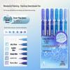 Blue Fruit Glitter Pen & Cartoon Artist Retro Paintbrush - DIY Color Journal for Students