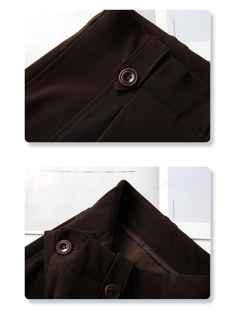 Women's Coffee-Colored High-Waist Straight-Leg Pants: Slimming, Petite Fit, Wide-Leg, Perfect for Spring/Summer 2026.