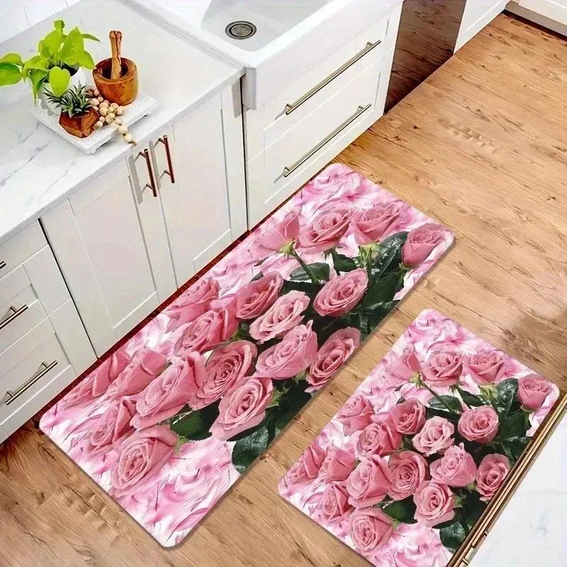 1PC Coffee Pattern Home Door Mats Kitchen Rugs Non-Slip Pop Design Living Room Rugs Bath Mat Carpet for Home Sink Laundry Decor