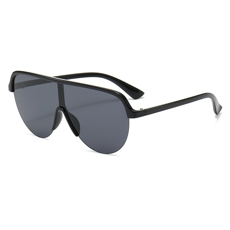 Y2k Oversized Cycling Sunglasses With Uv400 Protection For Outdoor Sports And Fashion BlackFrameGrayLens