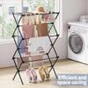 Collapsible Clothes Drying Rack 3-Layer Laundry Stand Clothing Rack Clothes Airer  Floor