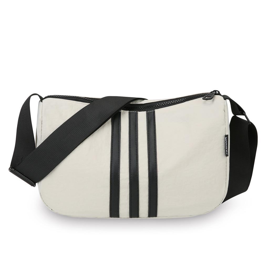 Oxford Cloth Crossbody Bag For Casual Daily Use With Color Block Design And Zipper Closure