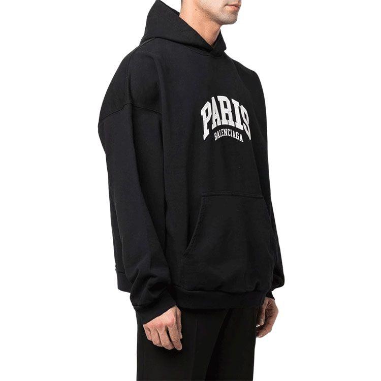 Balenciaga Mens Cities Paris Wide Fit Hoodie 674986TLVL81070