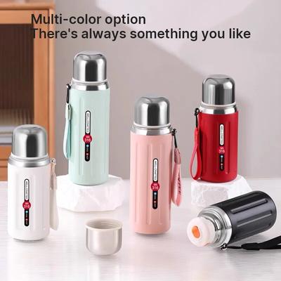 Garrafa térmica de aço inoxidável manter garrafa fria e quente frascos isolados a vácuo parede dupla copo isolado de viagem