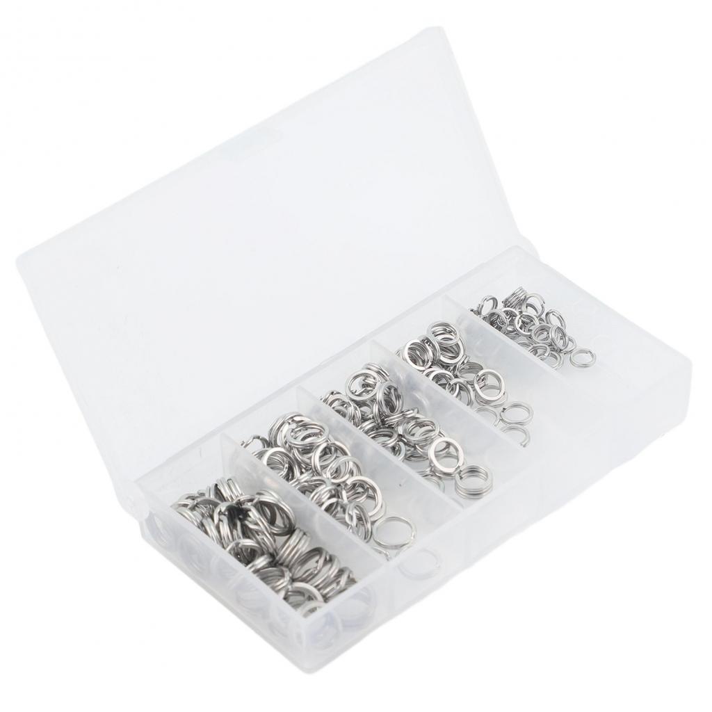 Nerezové kroužky s rozděleným kroužkem Rybaření Outdoorové konektory Nářadí Stříbrné nástrahy