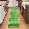 Green Runner Rug 2x6,Football Field American Sports Green Lawn Sport Game Team Competition,Throw Accent Area Rug Non Slip Washable Runner Carpet for