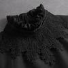 Fashion White Fake Collar Women Detachable Collars Black Woman False Collar Lace Removable Half Shirts Tie Top Collars Decor