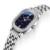 OLEVS Damen Quarzuhr Ovales Diamantlünetten-Sternenhimmel-Zifferblatt Edelstahlarmband Damen Mode Armbanduhr Weibliches Geschenk