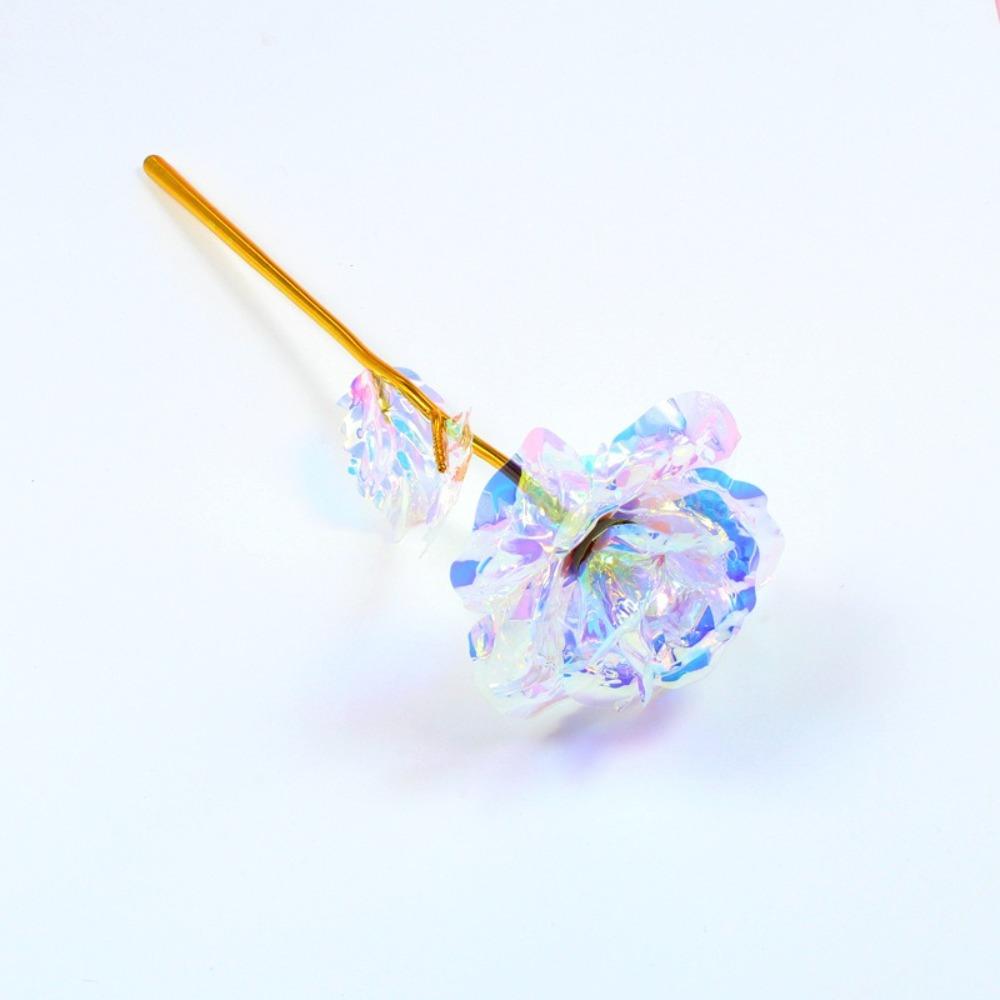 

Colorful Glowing Foil Rose Artificial Flower Home Decoration Display Ornament Gift